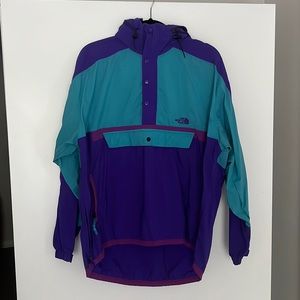 The North Face Vintage Retro Multi-Colored Windbreaker Jacket - Rare Color Combo